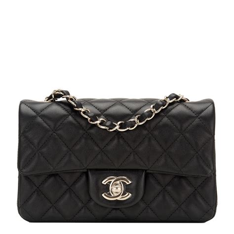 mini rectangular chanel caviar|Mini classic handbag, Lambskin & gold.